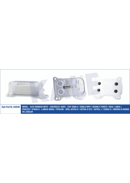 Yağ Soğutucusu Astra H-Corsa D-Doblo-Linea-Grande Punto 1.3 Dmtj Z13DTH Dpmah