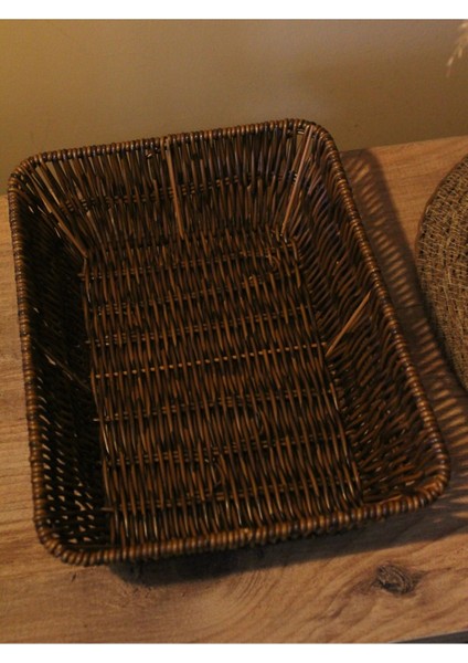 Elite Rattan Geniş Ekmek Sepeti Dikdörtgen 1 Adet fiyatları