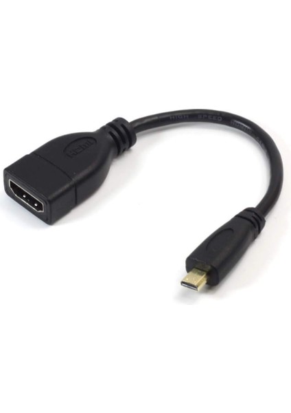 Micro HDMI To HDMI Çevirici Görüntü ve Ses Aktarım Kablosu 15 cm 5139