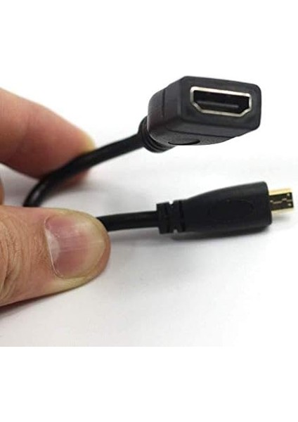 Micro HDMI To HDMI Çevirici Görüntü ve Ses Aktarım Kablosu 15 cm 5139
