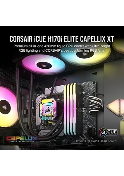 Cpu Cooler CW-9060071-WW Icue H170I Elıte Capellıx Xt Rgb Aıo Sıvı Işlemci Soğutucusu
