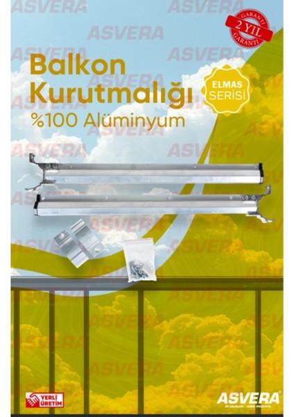 Çok Renkli Alüminyum Balkon Çamaşırlığı, Dayanıklı ve Hafif Tasarım