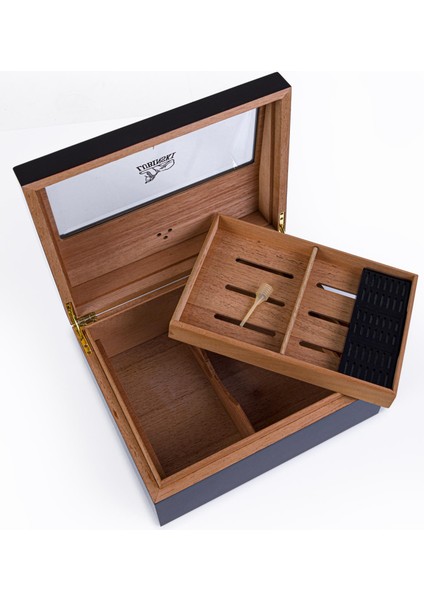 Kahverengi Sedir Humidor Puro Kutusu