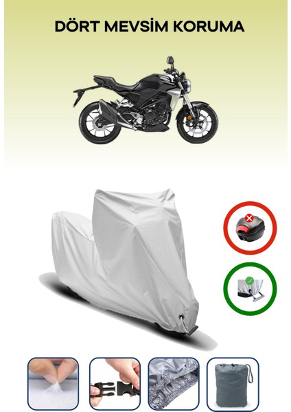 Honda Cb 250 R Için Kilit Uyumlu Motosiklet Branda, Güvenli, Su Geçirmez Dayanıklı Kumaş