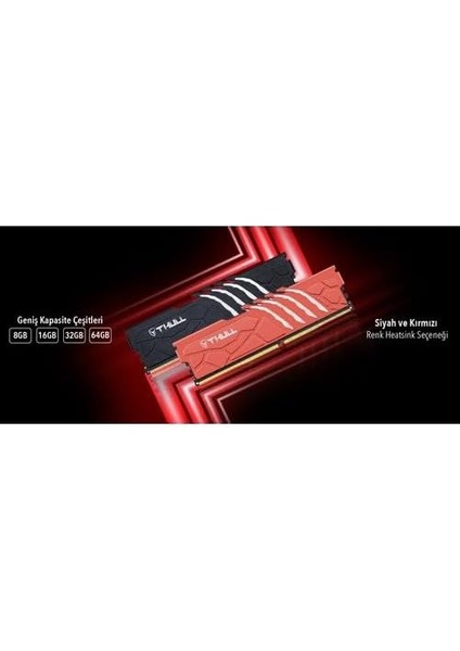 Vortex 64GB Kıts (2X32GB) 6000MHZ CL30 1.3V Black Heatsınk Ddr5 Ram THL-PCVTX4800D5-64G-B