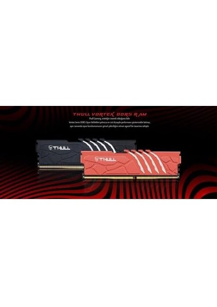 Vortex 64GB Kıts (2X32GB) 6000MHZ CL30 1.3V Black Heatsınk Ddr5 Ram THL-PCVTX4800D5-64G-B