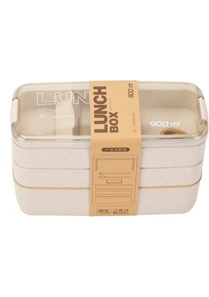 750ML 900ML Mikrodalga Yapılabilir Öğle Yemeği Kutusu Sağlıklı Malzeme 2 3 Katmanlar (Yurt Dışından)