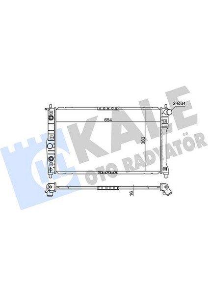 Radyatör Chevrolet-Daewoo Nubira 00 Ac /- Otom. 655X378X16 Al/pl/brz Dpmah