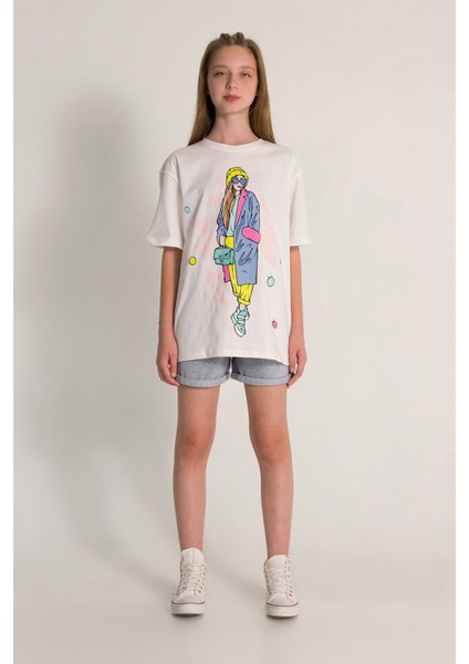 Taş Detaylı Kot Denim Kız Çocuk Şort fiyatları