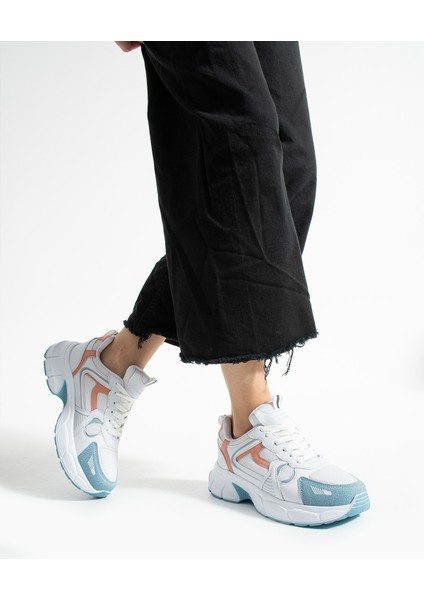 Hagrid Kadın Beyaz Pudra Mavi Fileli Spor Ayakkabı fiyatları