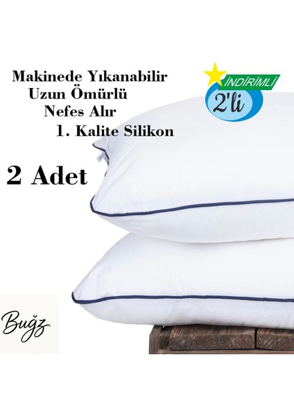 2 Adet Nano Jel Yastık Horlatmayan, 1200 gr