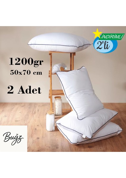 2 Adet Nano Jel Yastık Horlatmayan, 1200 gr