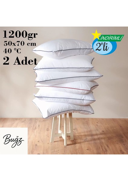 2 Adet Nano Jel Yastık Horlatmayan, 1200 gr