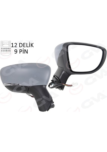 Diş Dikiz Aynasi Sağ Elektrikli Isitmali Sinyalli Sensörlü Astarli Konveks Captur 17- Dpmah