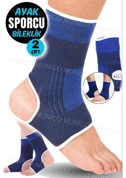 Çift Unisex Ayak Bileği Destek Bandı, Spor ve Günlük Kullanım, Standart Beden