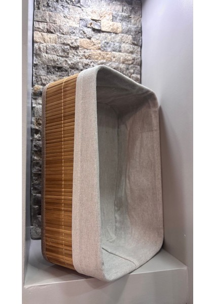 Elite Arin Homteks Den Çok Amaçlı Bambu Sepet Uzunluk-30 cm Genişlik-20 cm Derinlik-1o 1 Adet
