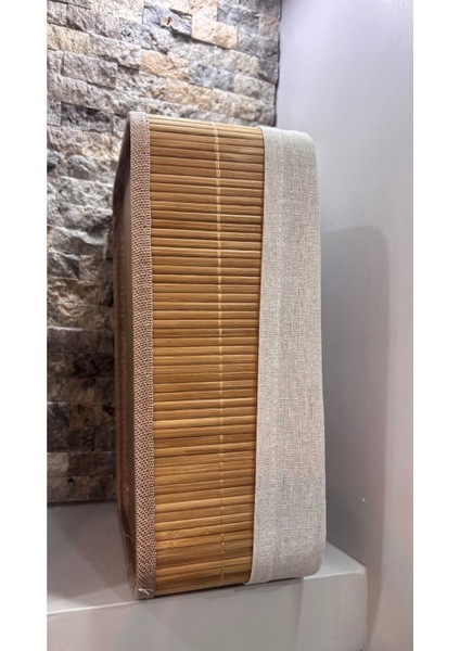 Elite Arin Homteks Den Çok Amaçlı Bambu Sepet Uzunluk-30 cm Genişlik-20 cm Derinlik-1o 1 Adet