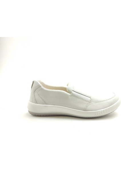 Unisex Deri Ayakkabı Tanaro Bağcıksız 000215-1000 - Beyaz