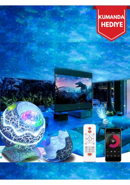 Kumandalı Gece Lambası Projektör Işık Çocuklar Için Eğitici Bluetooth Hoparlör Dinazor Yumurtası indirimleri
