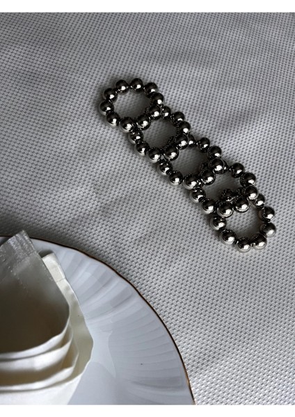 Elite 12'li Gümüş Metal Boncuk Peçete Yüzüğü 12 Adet 1 Adet fiyatları