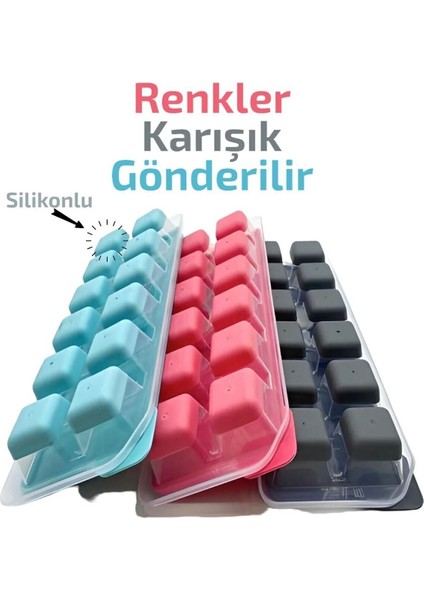 Elite 12'li Buz Kalıbı Buzluk Yapışmaz Bas Çıkar Parmak Buz Kalıbı 1 Adet