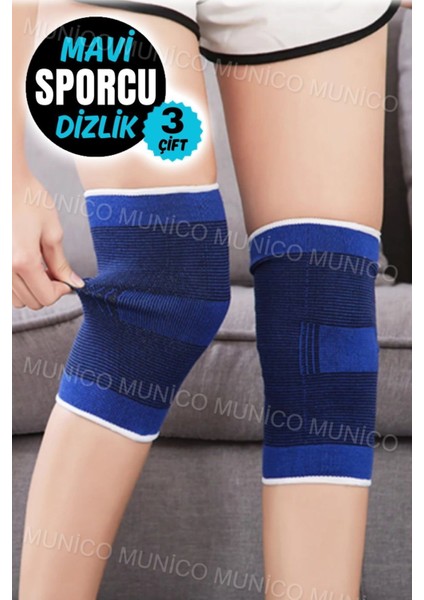 Yumuşak ve Esnek Spor Dizlik, Waffle Dokulu, Unisex, Standart Beden