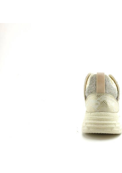 Deri Ortopedik Kadın Sneaker Ayakkabı Taşlı ET3242