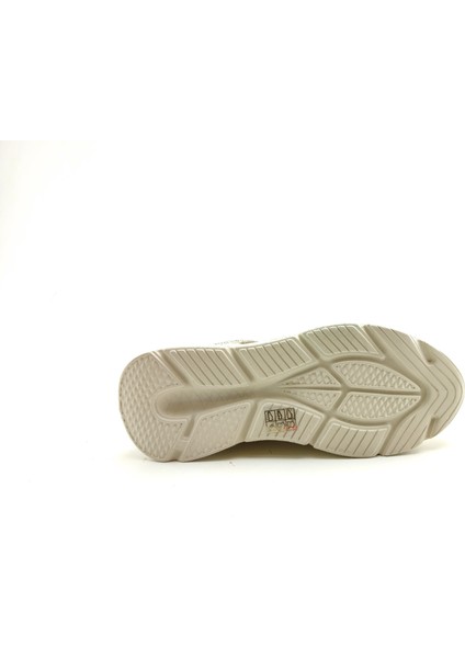 Deri Ortopedik Kadın Sneaker Ayakkabı Taşlı ET3242