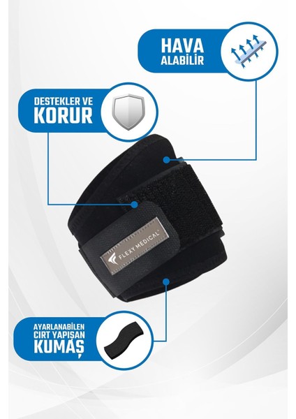 Dirsek Bandı, Epikondilit ve Tendinit Destek, Standart Beden, Golf ve Tenis için uygun