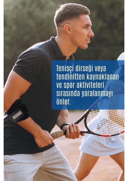 Dirsek Bandı, Epikondilit ve Tendinit Destek, Standart Beden, Golf ve Tenis için uygun modelleri