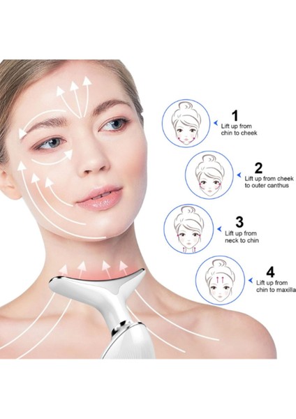 Ems Güzellik Cihazı Yüz Boyun 7 Işık Cilt Gençleştirme 7000/M Akustik Titreşim