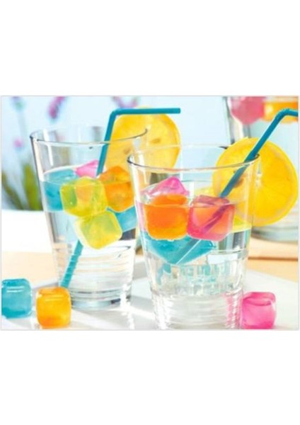 Elite 40 Adet Içecek Limonata Soğutucu Tükenmez Serinletici Buz Küpleri 1 Adet