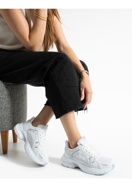 Hagrid Kadın Beyaz Fileli Spor Ayakkabı