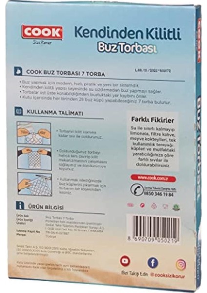 Elite Buz Torbası Kendinden Kilitli 7 Adet 1 Adet fiyatları