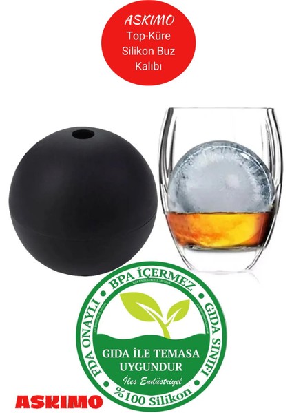 Elite Tekli Büyük Top Buz Kalıbı Büyük Buz Kalıbı | Sihirli Küre Buz Kalıbı 1 Adet