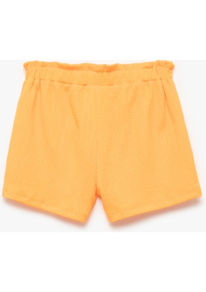 Bürümcük Cep Detaylı Beli Lastikli Fiyonklu Şort fiyatları