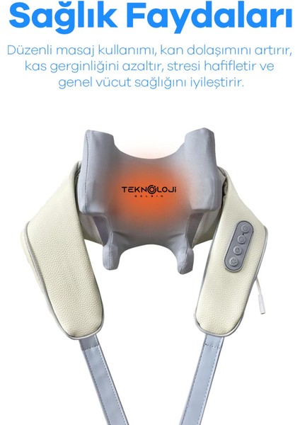 Masaj Aleti Şarjlı Ovmalı Isıtmalı Yeni Nesil Insan Eli Yoğurmahisli Boyun Sırt Tasnablir Masj Cihaz fırsatları