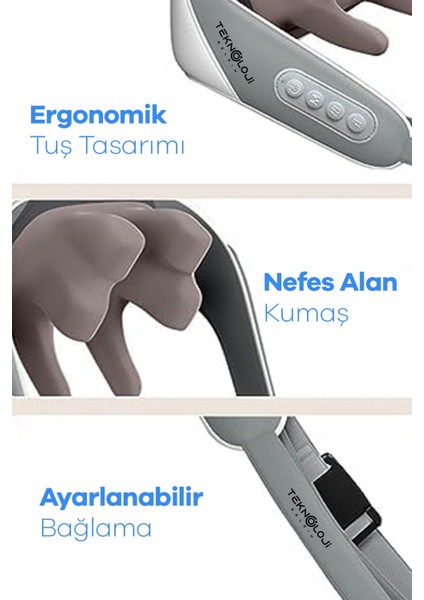 Masaj Aleti Şarjlı Ovmalı Isıtmalı Yeni Nesil Insan Eli Yoğurmahisli Boyun Sırt Tasnablir Masj Cihaz indirimleri