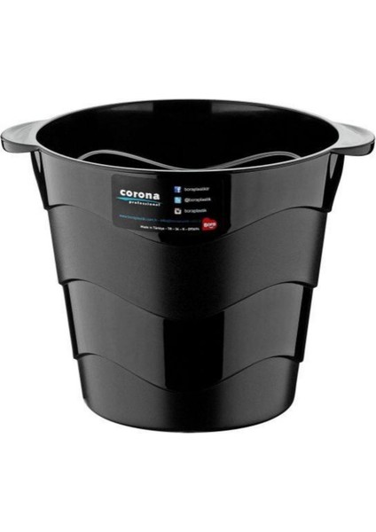 Elite Pc Şişe ve Buz Kovası Plastik 4 Litre Siyah Büyük Boy 1 Adet