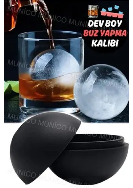 Elite Küre Şeklinde Buz Yapmanızı Sağlayan Saf Silikondan Yapılmış Buz Kalıbı 1 Adet