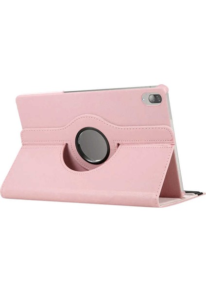 Lenovo Tab P11 Pro 11.2" 2.nesil Uyumlu Crcr Dönebilen Standlı Kılıf-Pembe