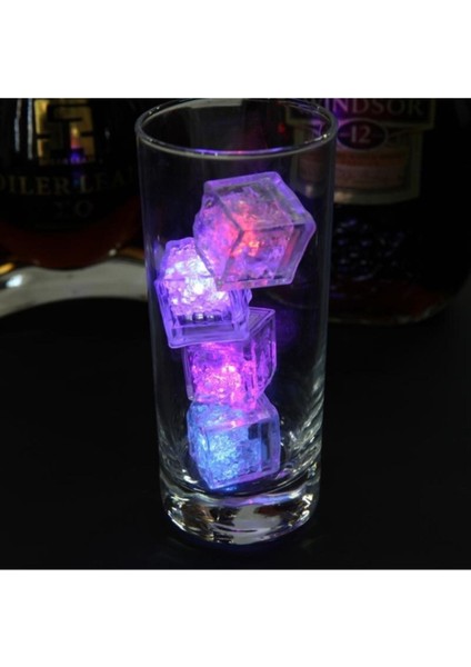Elite Parti Kokteyl Eğlence Gece Işıklı Buz Küpleri Renkli Içecek Işıkları 12 Adet 1 Adet