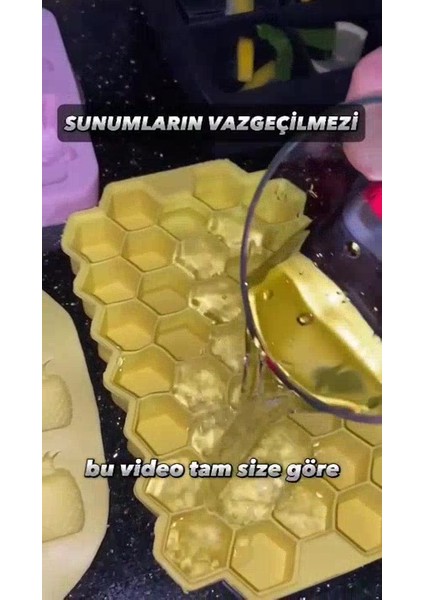 Elite Mum Kalıbı Petek Şeklinde Silikon Buz Kalıbı Pratik Silikon Yapışmaz Buzluk Petek Buz Küpü 1 Adet fiyatları