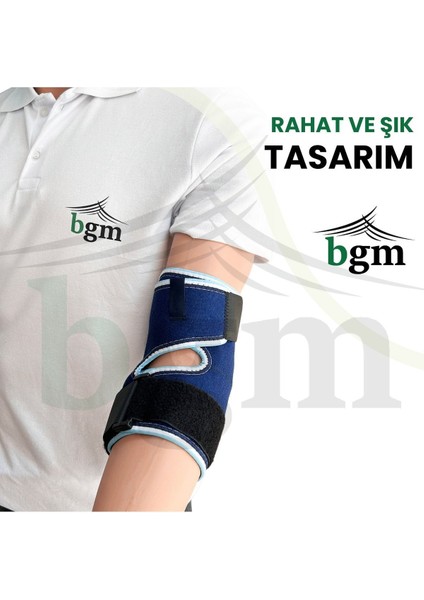 Uzun Ortopedik Dirsek Bandajı, Tenisçiye Uygun, Standart Yön