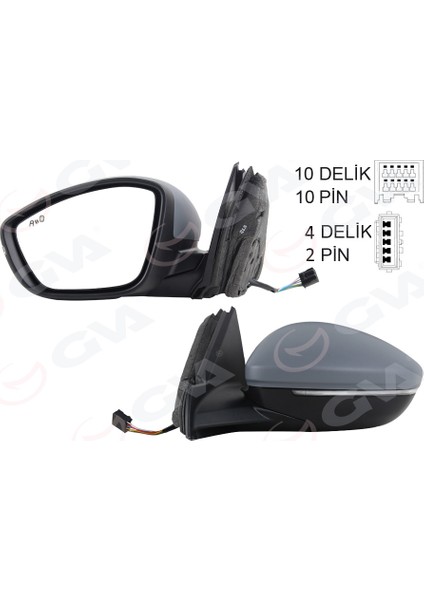Dış Dikiz Aynası Sol Corsa 19- Elektirkli Katlanabilir Isıtmalı Sinyalli Sensorlü Astarlı Konveks 98260233XT-982620551T