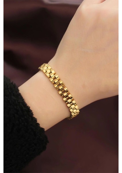 Rolex Model Unisex Kordon Çelik Bileklik