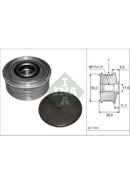 Alternatör Kasnağı Rulmanlı Transit 2.4 Tdcı 00-06 Alternatör Oem No Için: 2C1T10300BA 1498518-4461712-R2C1T10300BA