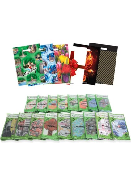 Takviyeli Baskılı Mağaza Poşeti (50*60) 50 Adet Poşet Renkli