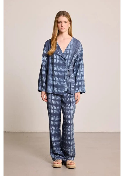 Kelebek Koleksiyonu Batik Pantolon - Mavi