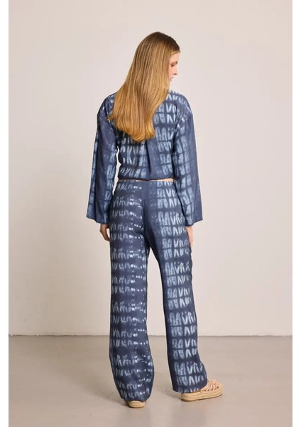 Kelebek Koleksiyonu Batik Pantolon - Mavi fırsatları